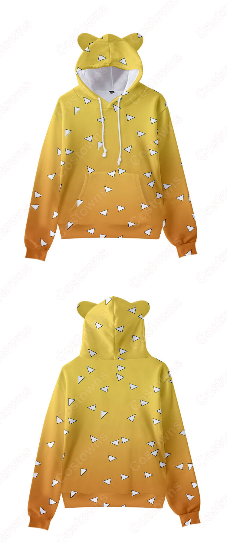 鬼滅の刃 猫耳 パーカー 子供 ジャケット キッズ 萌え フード付き コート かわいい 趣味 長袖 上着 カジュアル 春秋冬トレーナー スウェット-1