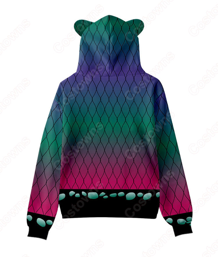 鬼滅の刃 猫耳 パーカー 子供 ジャケット キッズ 萌え フード付き コート かわいい 趣味 長袖 上着 カジュアル 春秋冬トレーナー スウェット-30