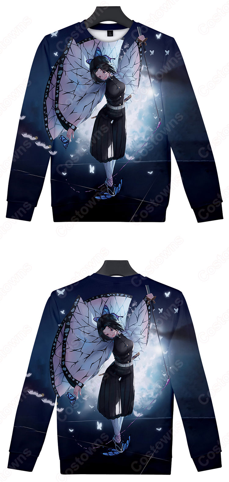 鬼滅の刃 クルーネック スウェット 長袖 パーカー 子供服 キッズ 大人 男の子 女の子 春秋冬服-4
