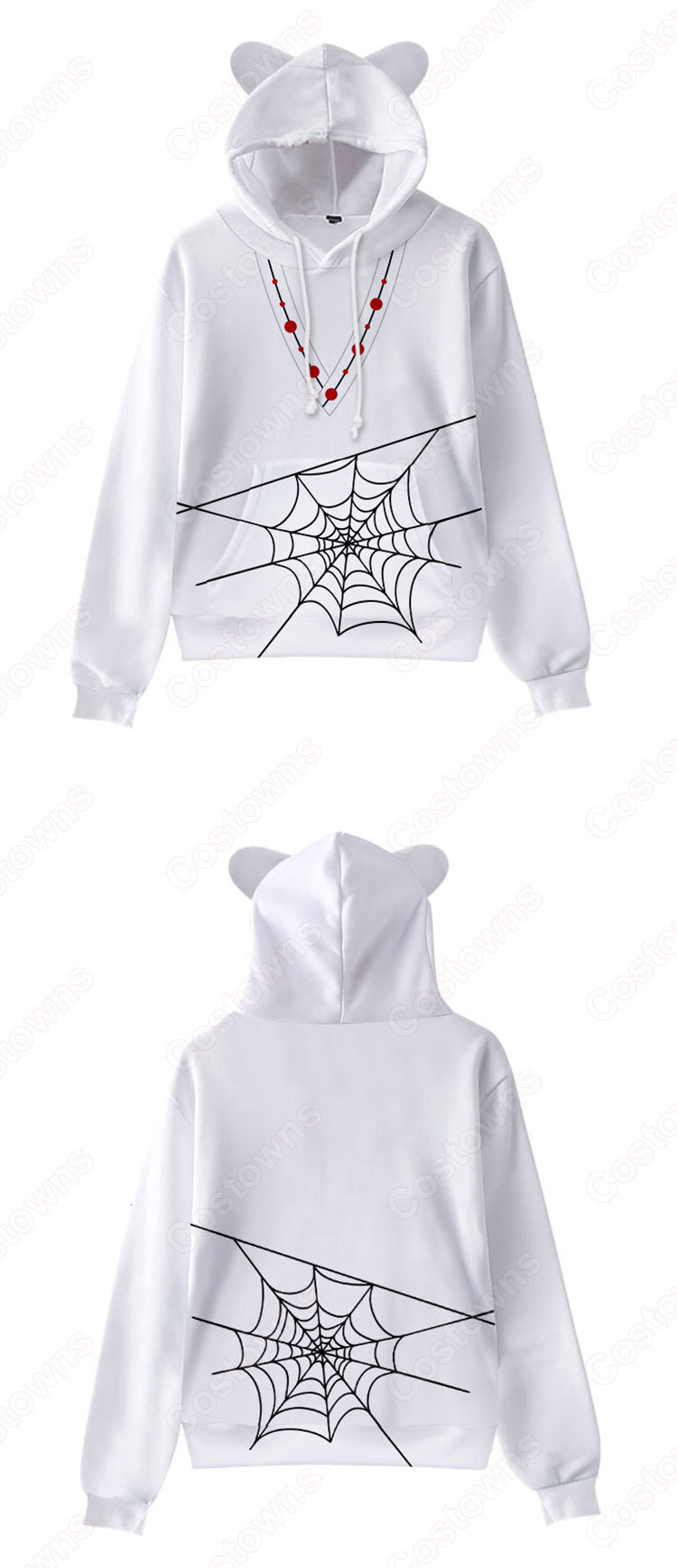 鬼滅の刃 猫耳 パーカー 子供 ジャケット キッズ 萌え フード付き コート かわいい 趣味 長袖 上着 カジュアル 春秋冬トレーナー スウェット-34