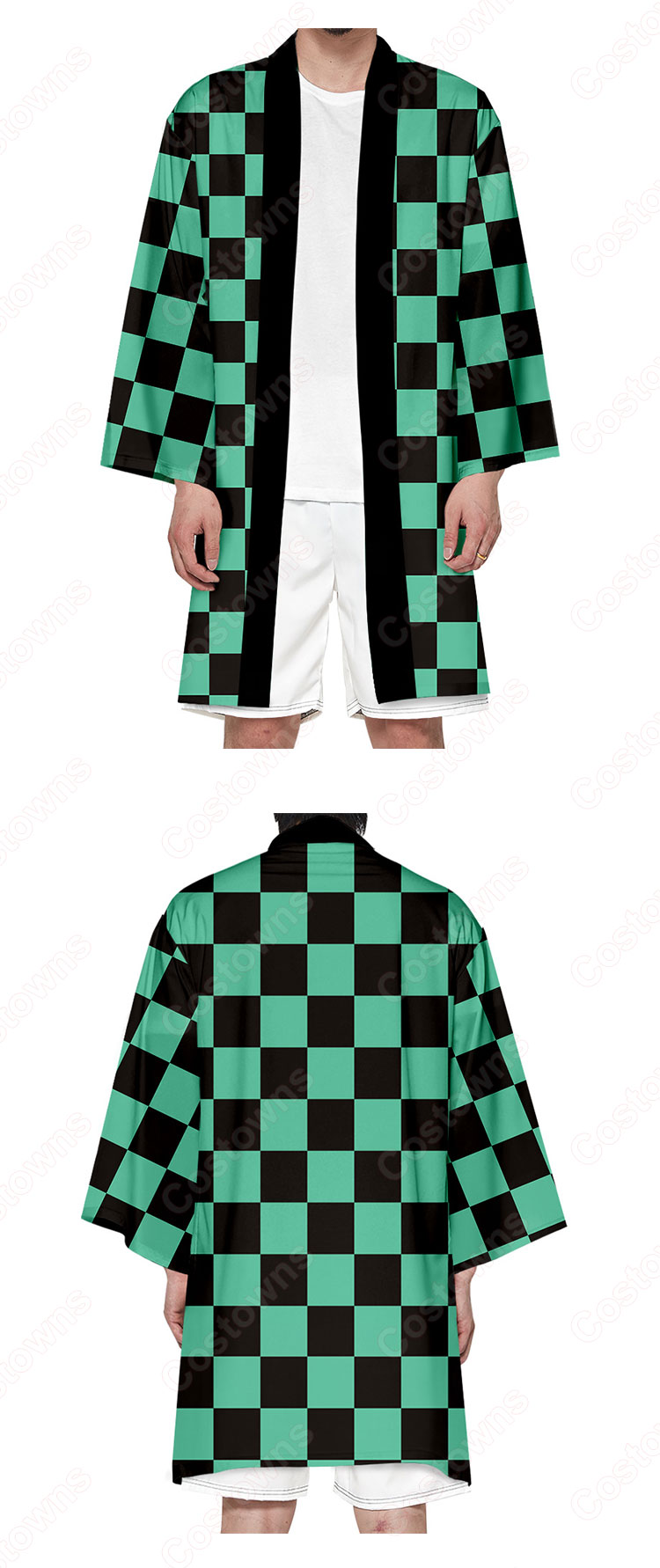 鬼滅の刃 マント ジャケット 長羽織 着物 変装 仮装 和装 プレゼント 祭り仮装 普段着物用 カジュアル-2