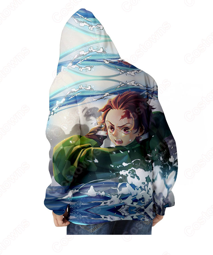 鬼滅の刃 パーカー 子供 キッズ 長袖 フード付き 親子服 男女兼用 春秋冬用 おしゃれ-8