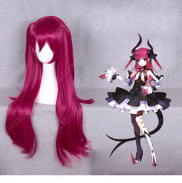 FGO エリザベート コスプレ高品質耐熱 赤紫色ウィッグ ウィッグ