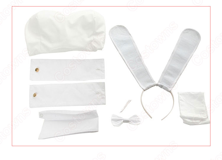 桜島麻衣 黒/白 バニーガール コスプレ衣装 『青春ブタ野郎』さくらじままい セクシー 仮装 コスチューム-11