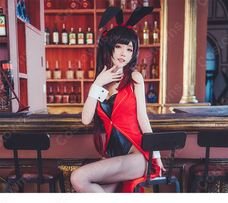 『デート・ア・ライブ』時崎狂三(ときさきくるみ) コスプレ衣装 DATE A LIVE セクシー バニーガール 変装 ステージ服 コスチューム-1