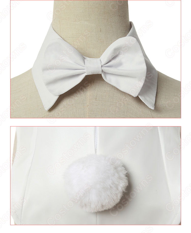 桜島麻衣 黒/白 バニーガール コスプレ衣装 『青春ブタ野郎』さくらじままい セクシー 仮装 コスチューム-9