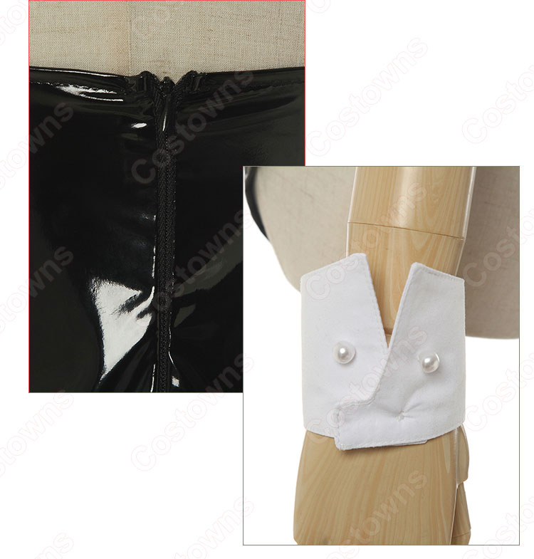 桜島麻衣 黒/白 バニーガール コスプレ衣装 『青春ブタ野郎』さくらじままい セクシー 仮装 コスチューム-15