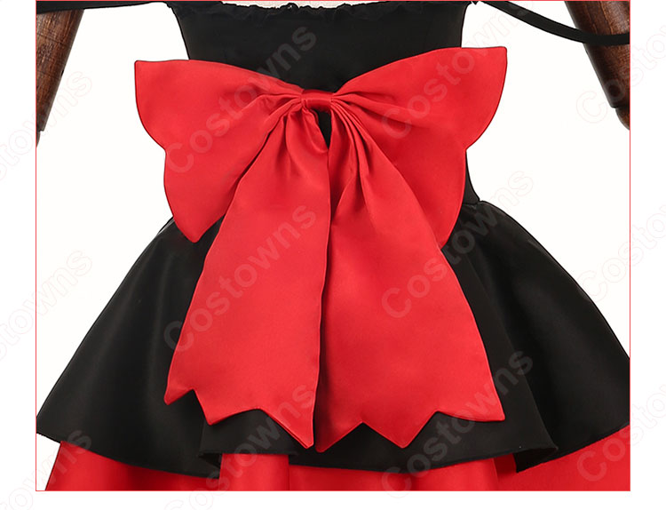 時崎狂三(ときさきくるみ) コスプレ衣装 『デート・ア・ライブ』黒猫 フィギュア服 ブラック セクシー 可愛い コスプレ用衣装-7