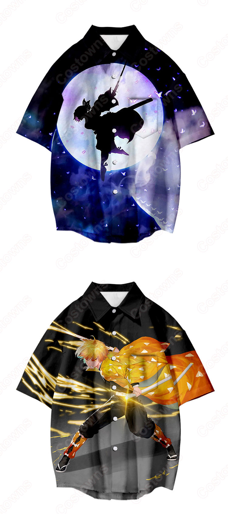 鬼滅の刃 シャツ 長袖 3Dプリントカーディガン おおきいサイズ インナーシャツ カジュアルトップス ファッション シャツ ジャケット春秋夏服 人気のアニメ·漫画服 記念シャツ ギフト-8