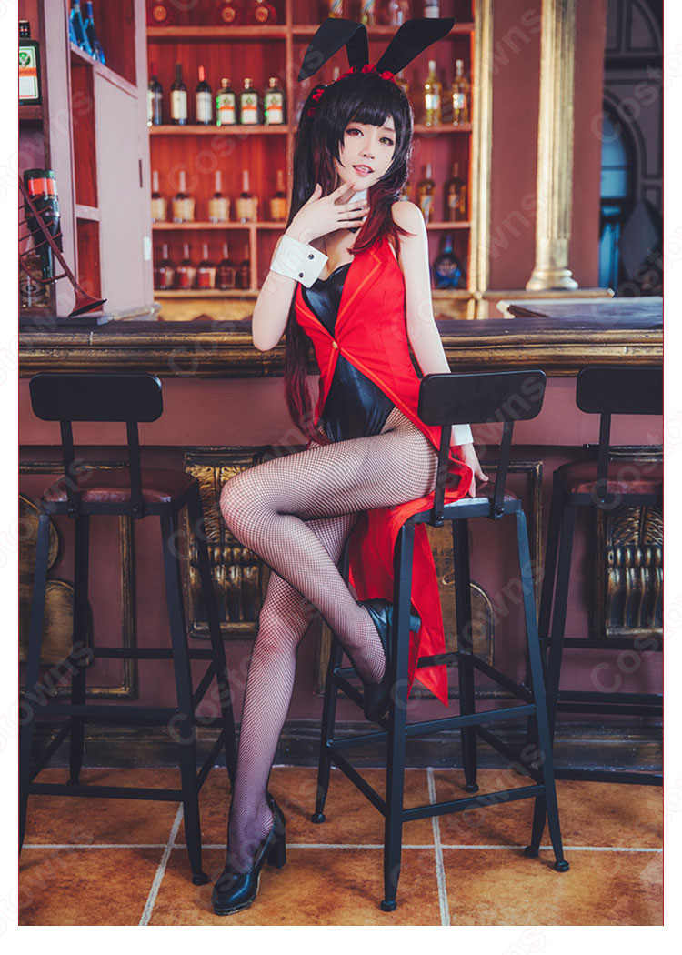 『デート・ア・ライブ』時崎狂三(ときさきくるみ) コスプレ衣装 DATE A LIVE セクシー バニーガール 変装 ステージ服 コスチューム-2