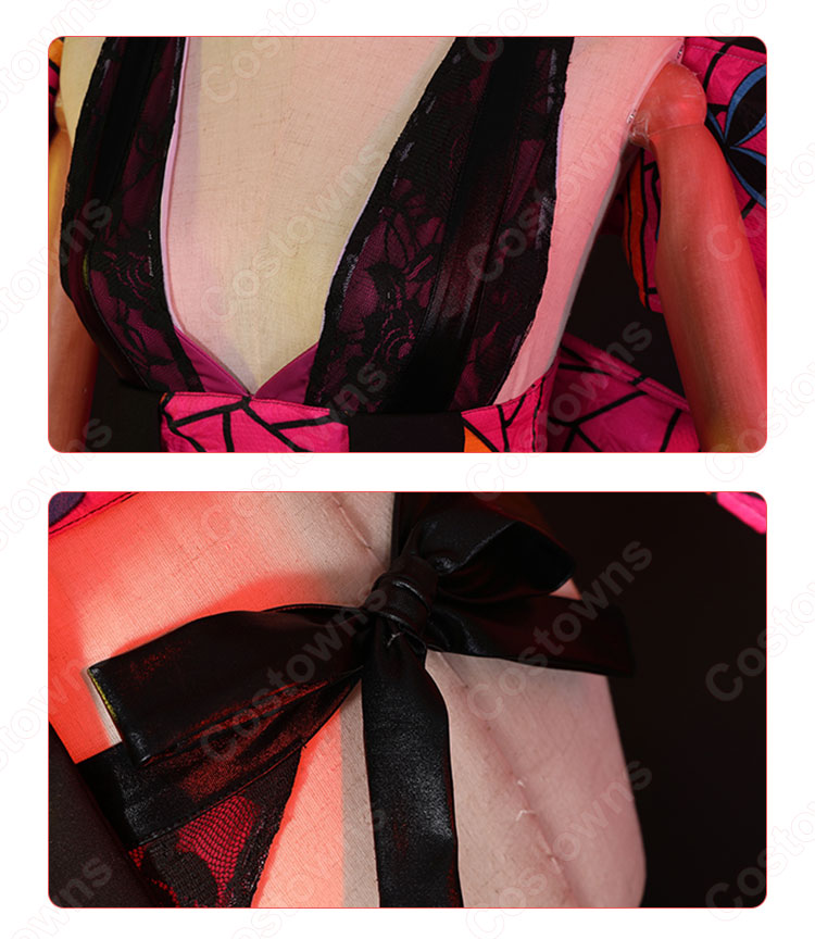 堕姫 コスプレ衣装 『鬼滅の刃』十二鬼月 上弦陸 だき セクシー 特攻服 人気 アニメ 仮装 コスチューム セット-8