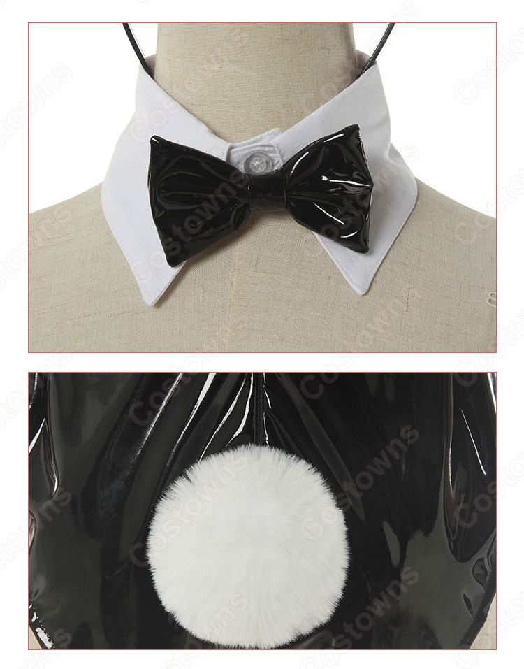 桜島麻衣 黒/白 バニーガール コスプレ衣装 『青春ブタ野郎』さくらじままい セクシー 仮装 コスチューム-14