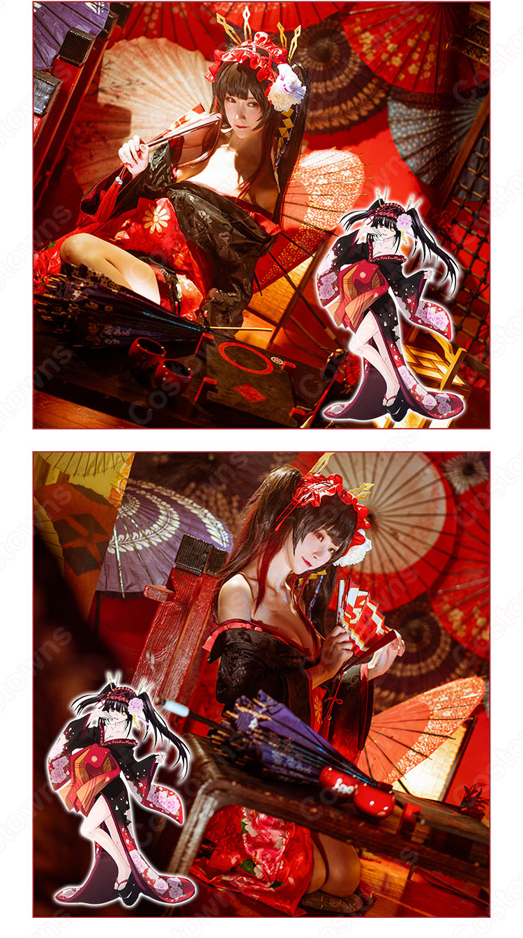 時崎狂三 浴衣 コスプレ衣装の通販 デート ア ライブ 花魁 着物 コスプレ用 Costowns 時崎狂三 浴衣 コスプレ衣装の通販 デート ア ライブ 花魁 着物 コスプレ用 Costowns