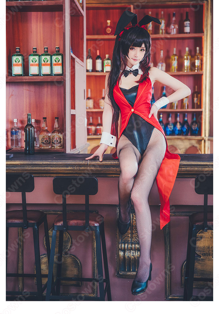 『デート・ア・ライブ』時崎狂三(ときさきくるみ) コスプレ衣装 DATE A LIVE セクシー バニーガール 変装 ステージ服 コスチューム-5