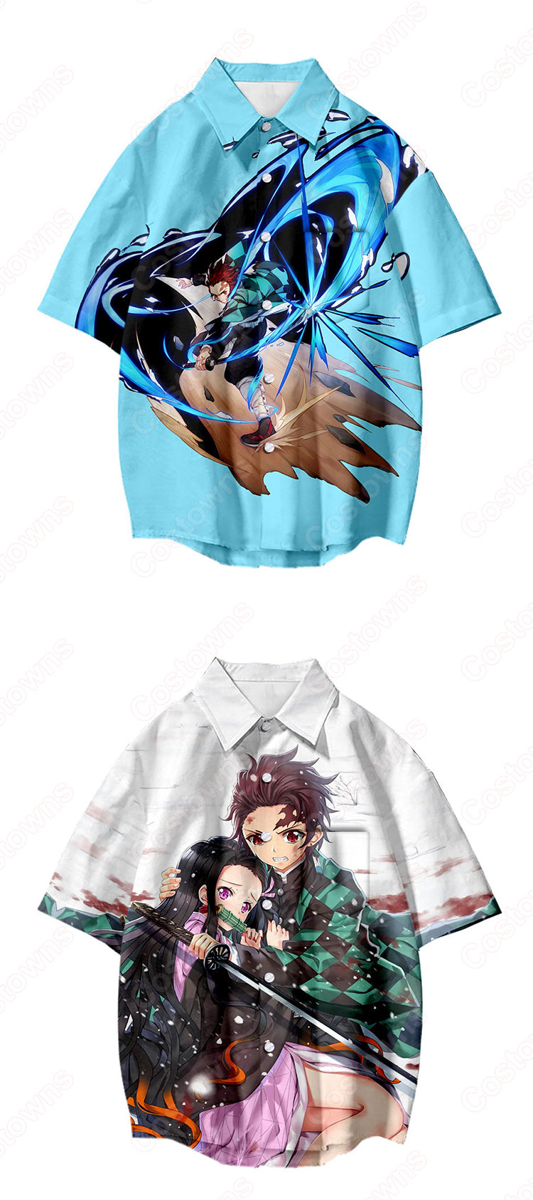 鬼滅の刃 シャツ 長袖 3Dプリントカーディガン おおきいサイズ インナーシャツ カジュアルトップス ファッション シャツ ジャケット春秋夏服 人気のアニメ·漫画服 記念シャツ ギフト-9