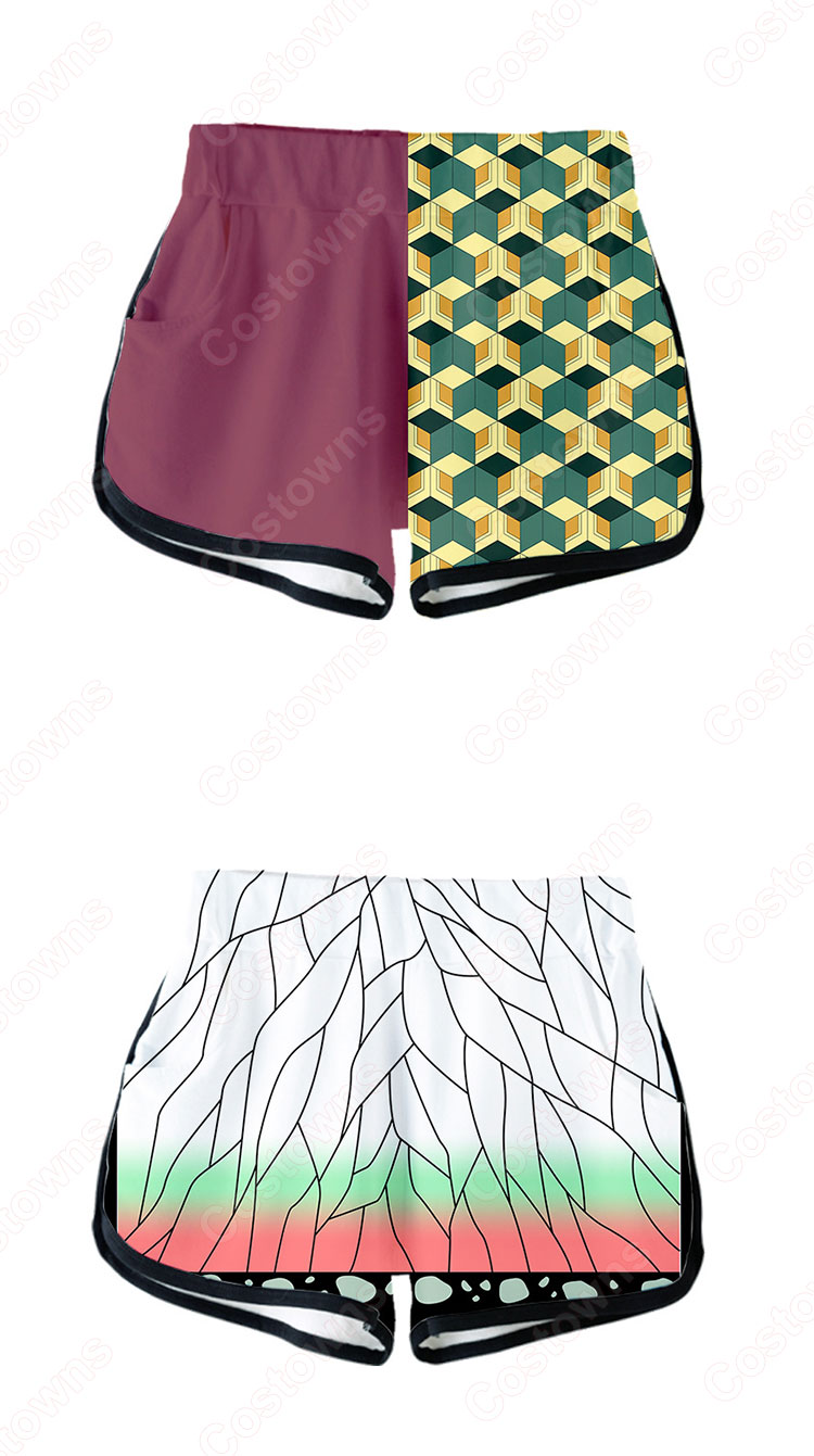 『鬼滅の刃』短パン ユニフォーム カジュアル服 夏服 アニメ プリント 短パン カジュアルスポーツ 半ズボン 子供服 日常服 男女兼用-2