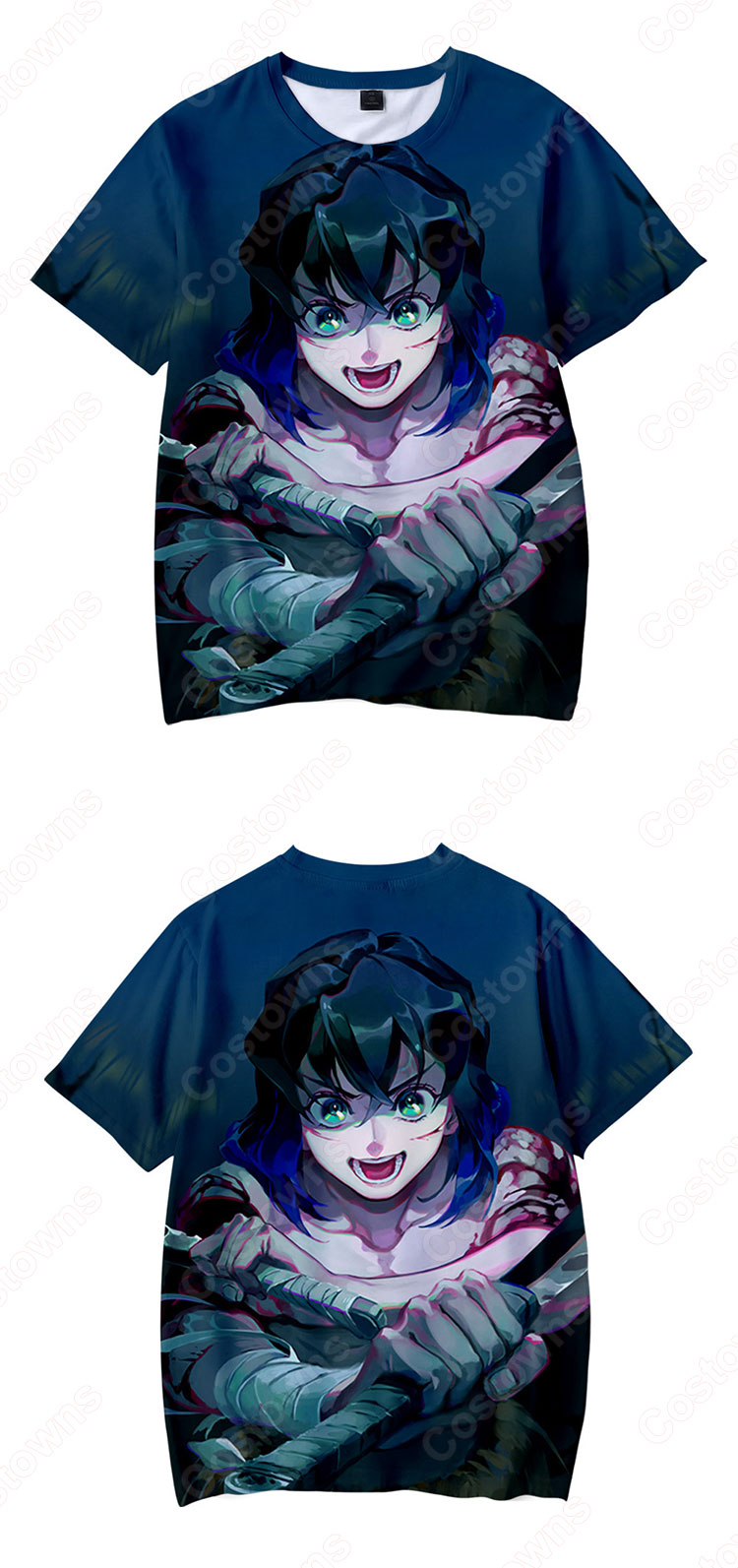 鬼滅の刃 グッズ Tシャツ アニメ プリント 半袖 ストリート お洒落 Tシャツ Costowns