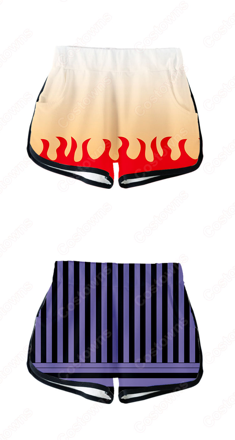 『鬼滅の刃』短パン ユニフォーム カジュアル服 夏服 アニメ プリント 短パン カジュアルスポーツ 半ズボン 子供服 日常服 男女兼用-3