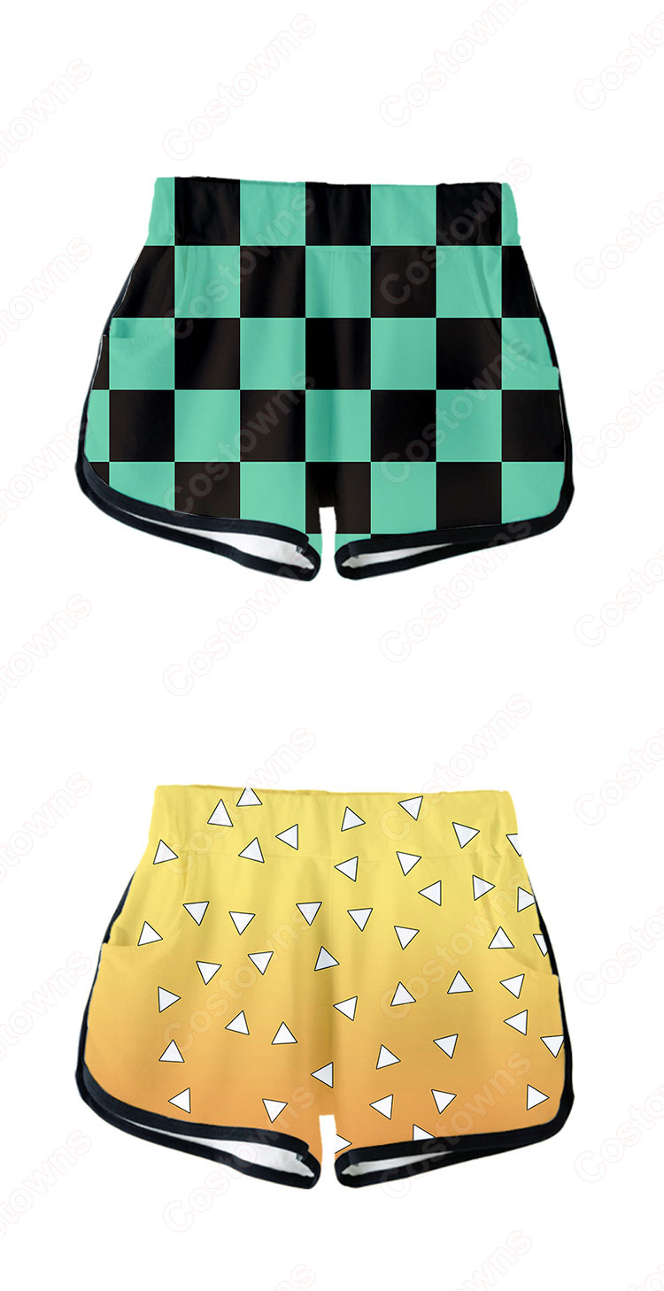 『鬼滅の刃』短パン ユニフォーム カジュアル服 夏服 アニメ プリント 短パン カジュアルスポーツ 半ズボン 子供服 日常服 男女兼用-1