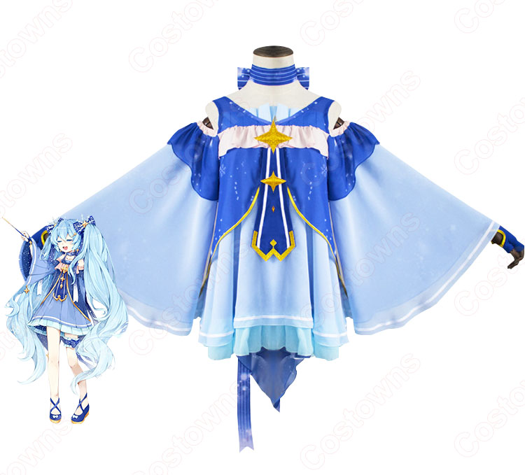 雪ミク コスプレ衣装 豪華 可愛い セクシー cosplay衣装 ハロウィン クリスマス 人気 仮装 コスチューム セット-3