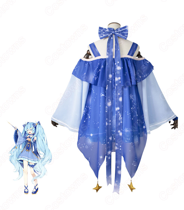 雪ミク コスプレ衣装 豪華 可愛い セクシー cosplay衣装 ハロウィン クリスマス 人気 仮装 コスチューム セット-4