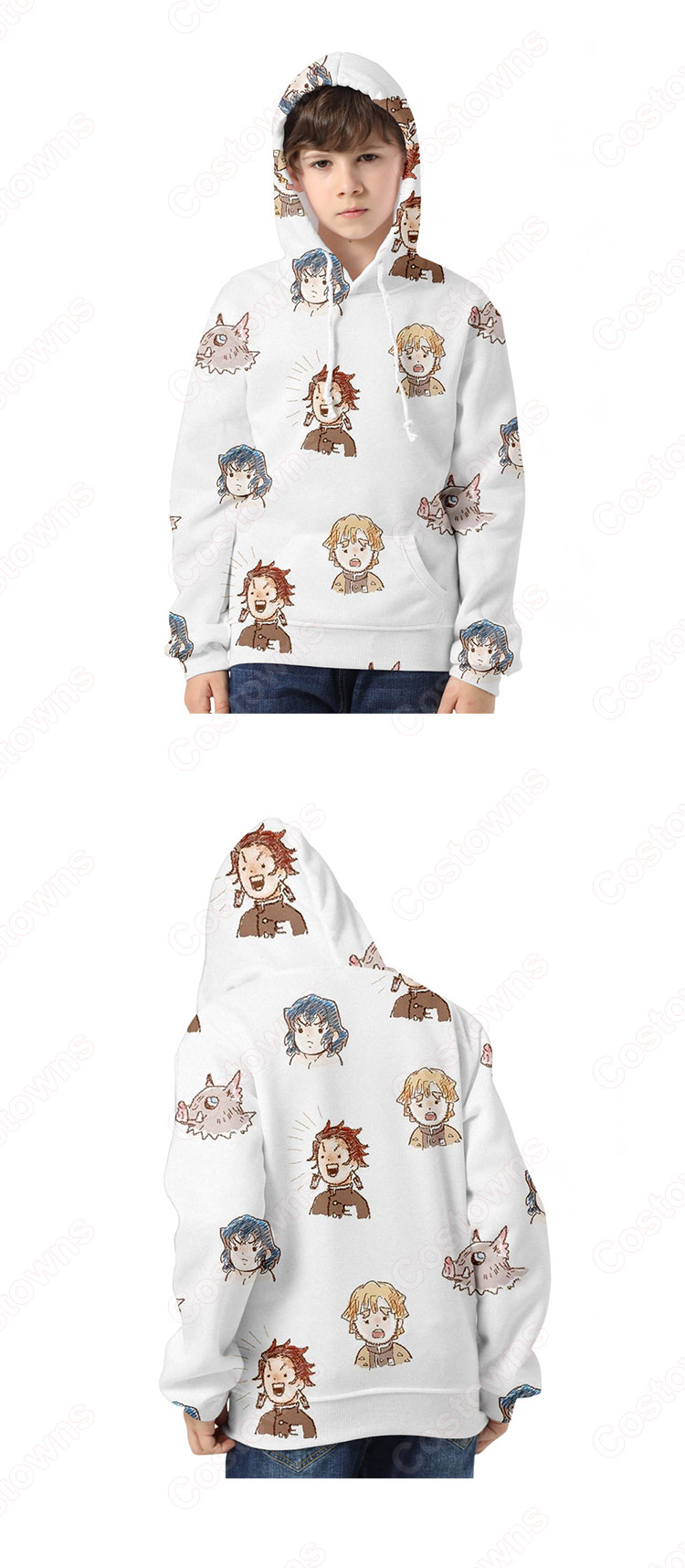 『鬼滅の刃』グッズ パーカー フード付き カジュアル スウェット アニメ 3Dプリント 長袖 大人気 可愛い 冬服 おしゃれ イベント 衣装 男女兼用 可オーダーメイド-9