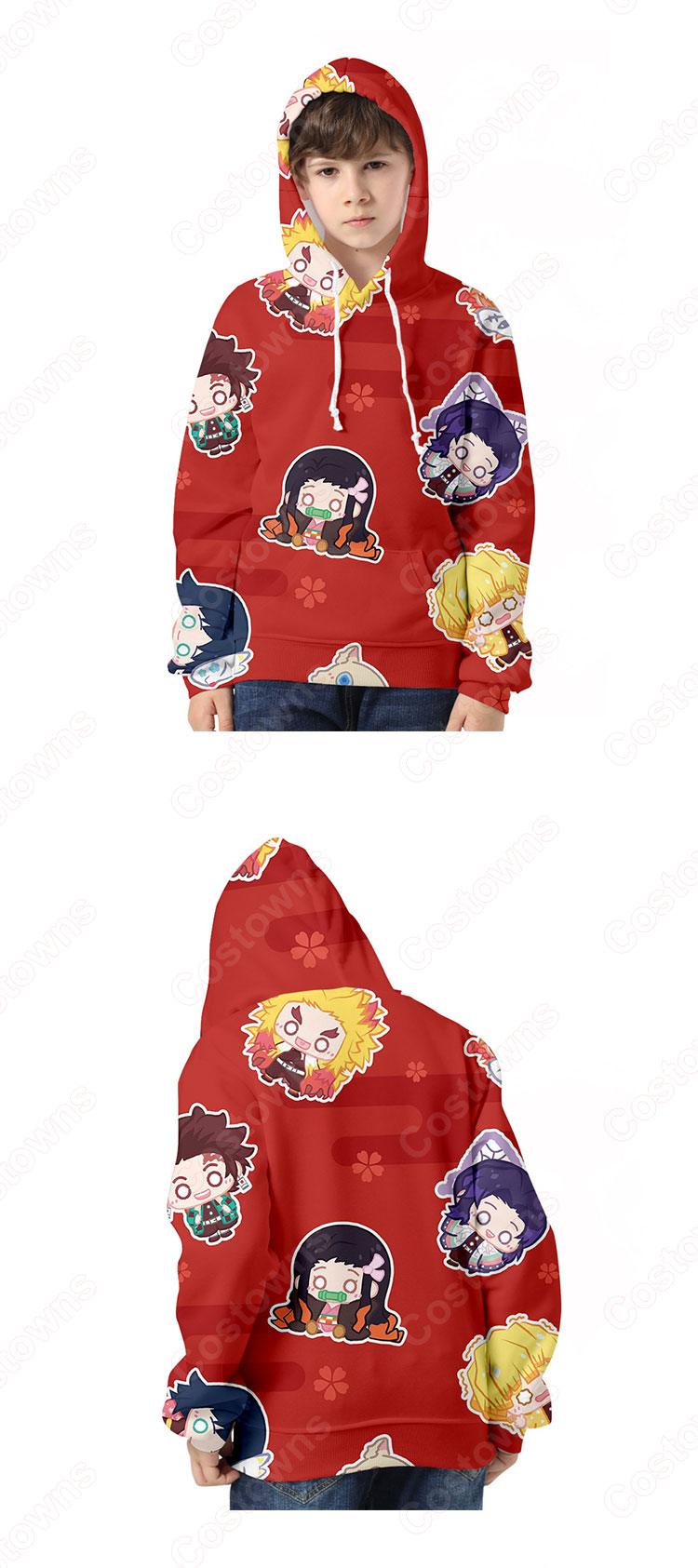 『鬼滅の刃』グッズ パーカー フード付き カジュアル スウェット アニメ 3Dプリント 長袖 大人気 可愛い 冬服 おしゃれ イベント 衣装 男女兼用 可オーダーメイド-2