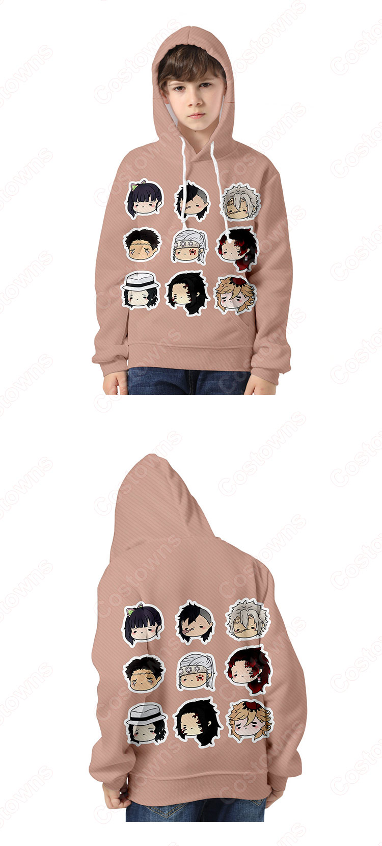 『鬼滅の刃』グッズ パーカー フード付き カジュアル スウェット アニメ 3Dプリント 長袖 大人気 可愛い 冬服 おしゃれ イベント 衣装 男女兼用 可オーダーメイド-3