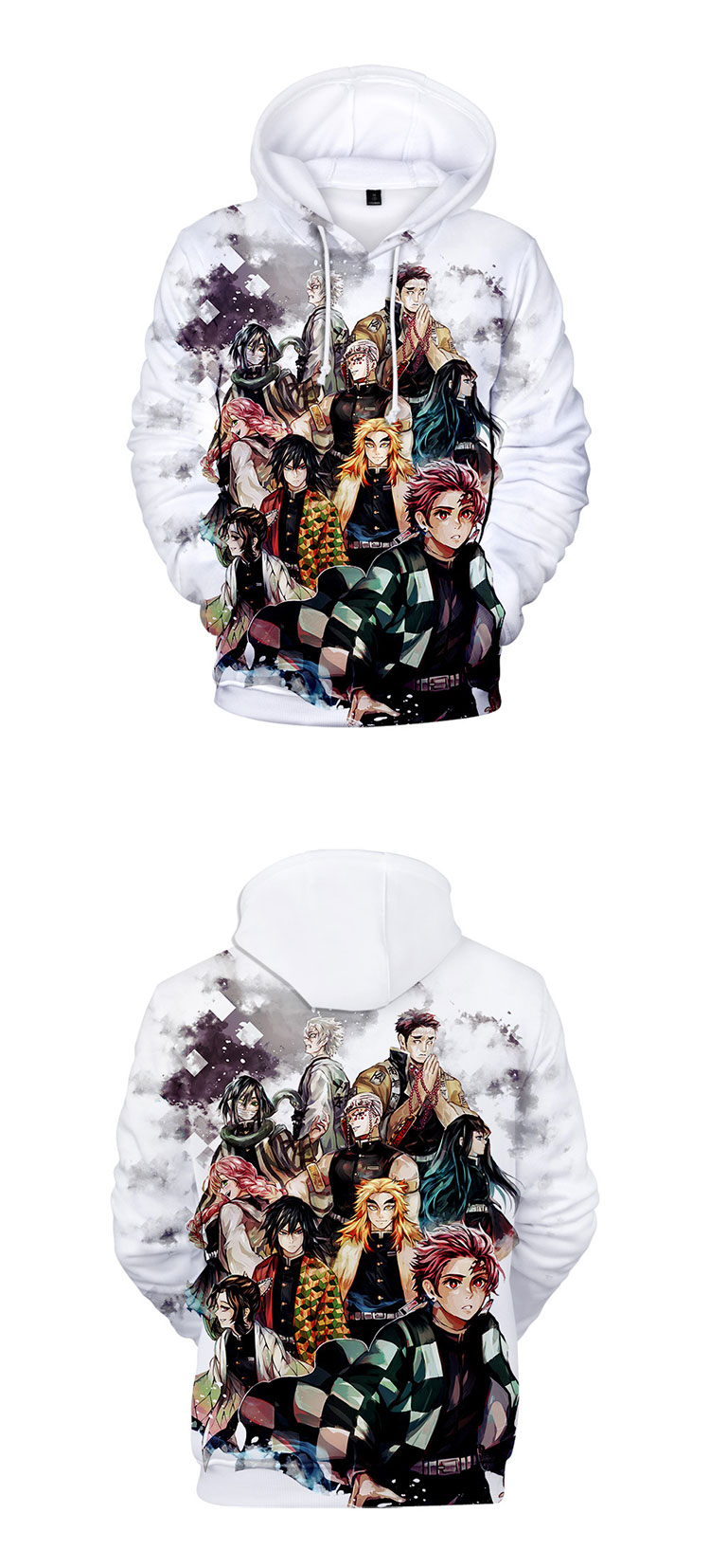 『鬼滅の刃』グッズ パーカー フード付き カジュアル スウェット アニメ 3Dプリント 長袖 プルオーバー 大人気 個性 冬服 おしゃれ イベント 衣装 男女兼用-8