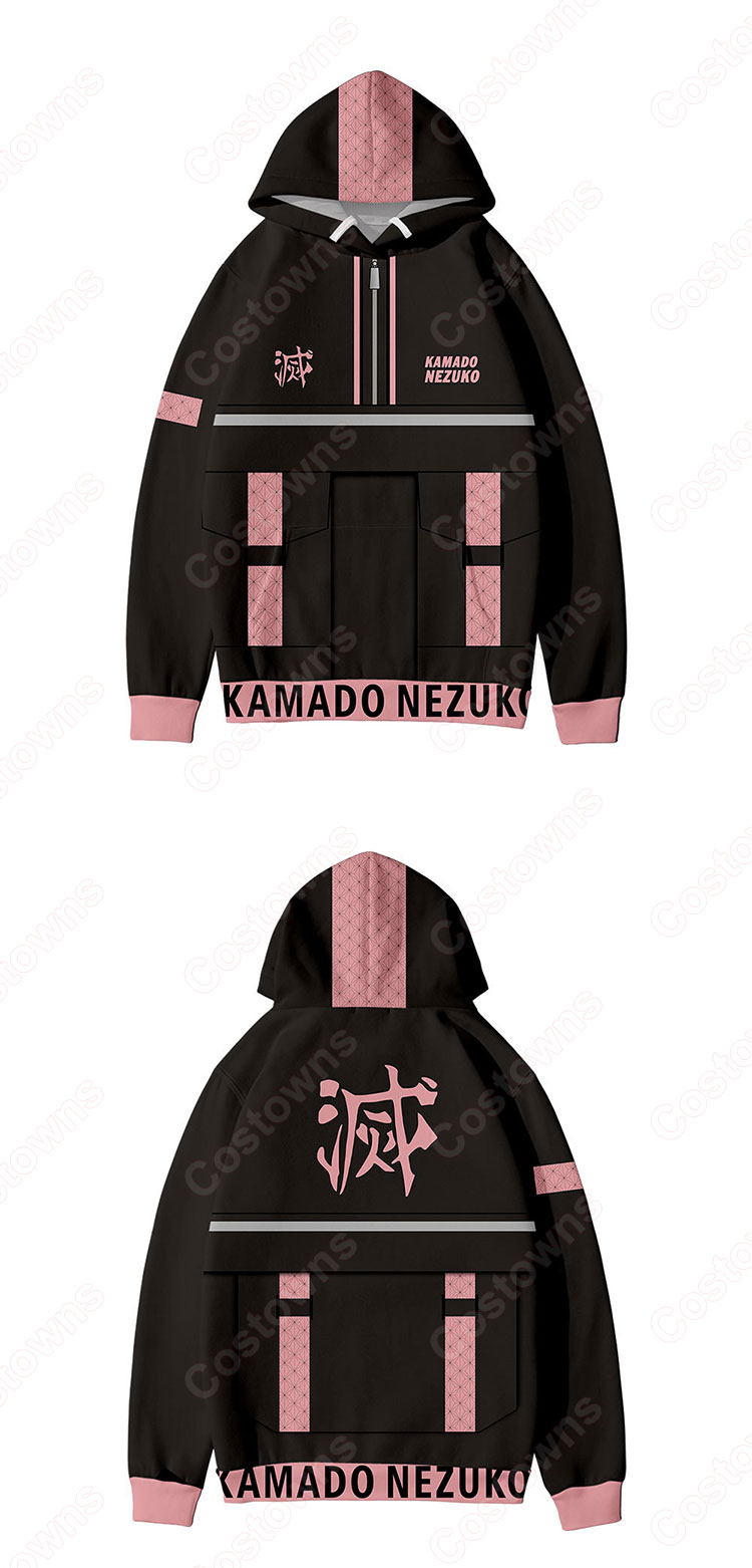 鬼滅の刃 グッズパーカー フード付き シンプル カジュアル 鬼滅の刃 グッズパーカー フード付き シンプル カジュアル