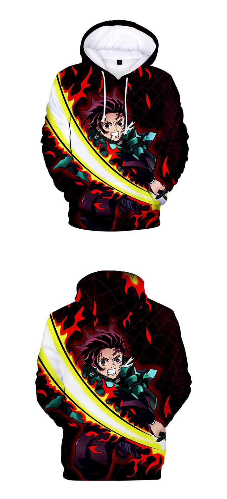 『鬼滅の刃』グッズ パーカー フード付き カジュアル スウェット アニメ 3Dプリント 長袖 プルオーバー 大人気 個性 冬服 おしゃれ イベント 衣装 男女兼用-7