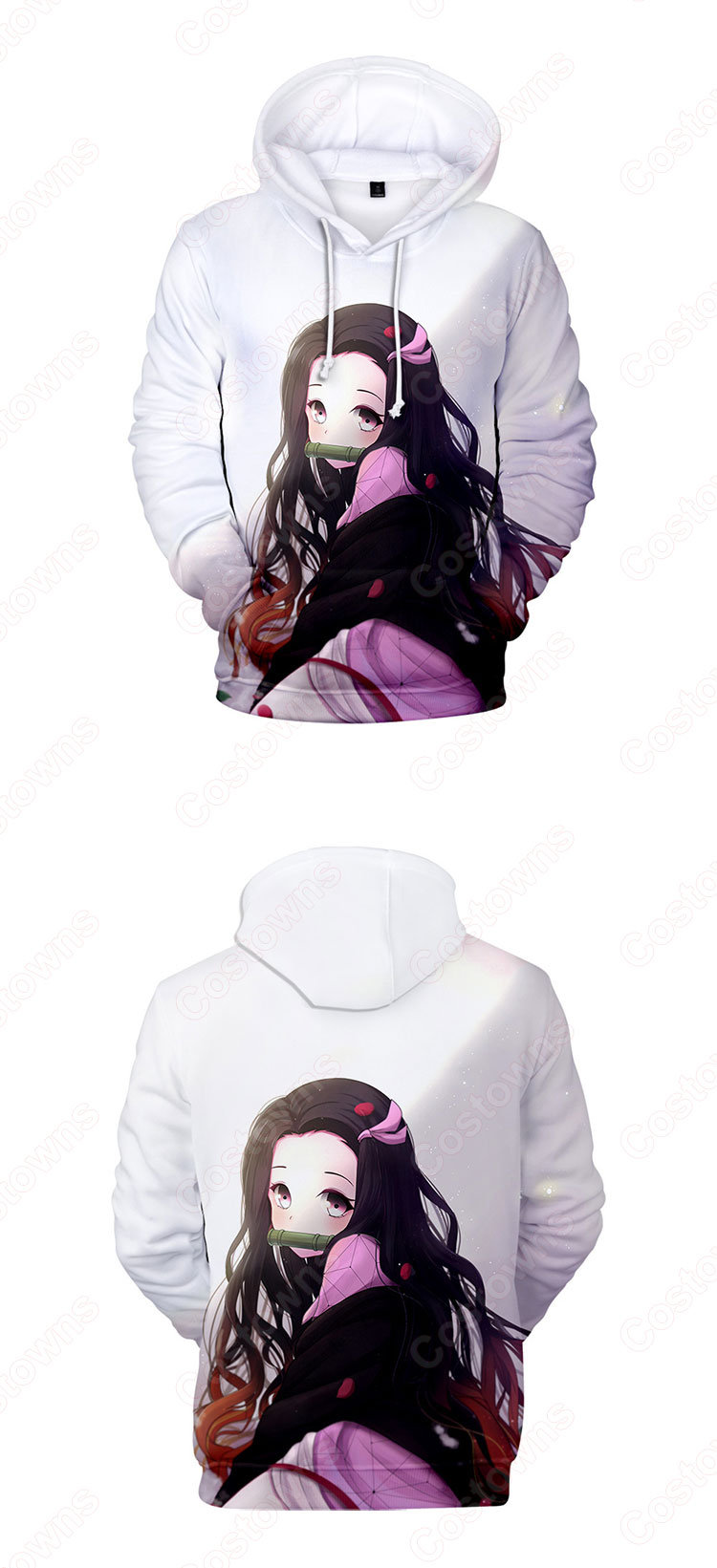 『鬼滅の刃』グッズ パーカー フード付き カジュアル スウェット アニメ 3Dプリント 長袖 プルオーバー 大人気 個性 冬服 おしゃれ イベント 衣装 男女兼用-3