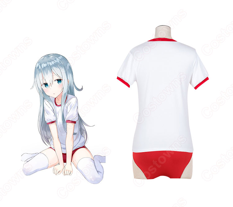 髏々宮カルタ 体操服 コスプレ衣装 妖狐×僕SS Tシャツ ショーツ 上下セット 体育着 uネック 半袖 セクシーブルマ 高校 女子生徒 萌え 仮装 コスチューム ジュニアスポーツウェア-8