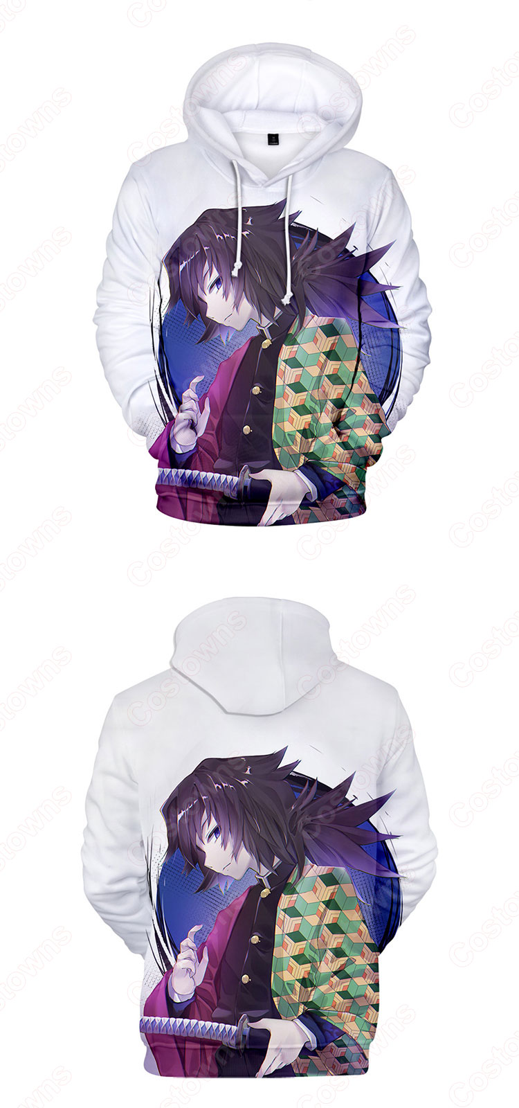 鬼滅の刃 グッズ パーカー フード付き カジュアル スウェット大人気 可愛い プルオーバー アニメ 3Dプリント 長袖 シンプル 暖かい 冬服 おしゃれ イベント衣装 男女兼用-14