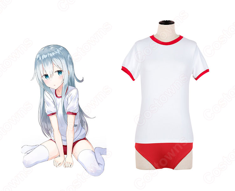 髏々宮カルタ 体操服 コスプレ衣装 妖狐×僕SS Tシャツ ショーツ 上下セット 体育着 uネック 半袖 セクシーブルマ 高校 女子生徒 萌え 仮装 コスチューム ジュニアスポーツウェア-7