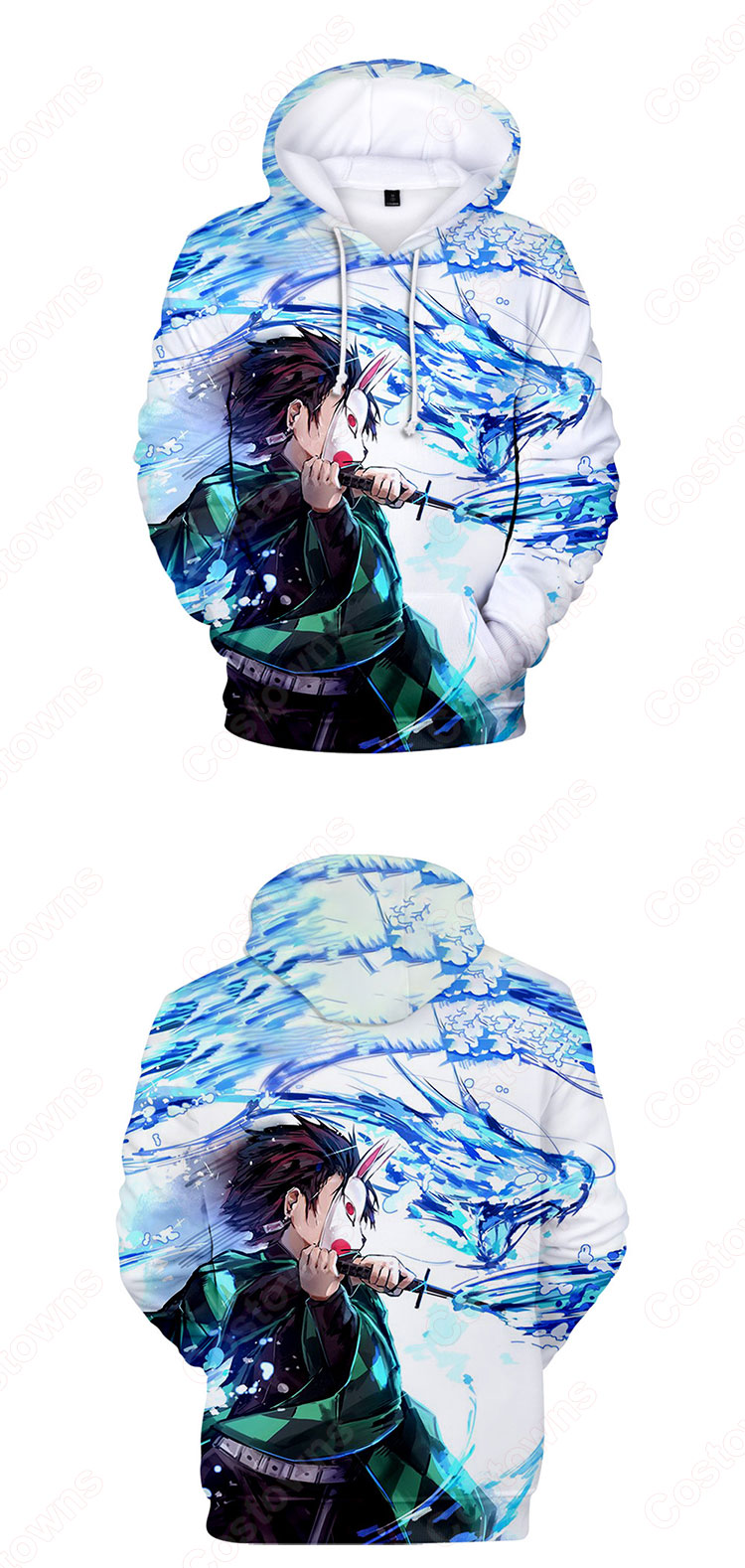 鬼滅の刃 グッズ パーカー フード付き カジュアル スウェット大人気 可愛い プルオーバー アニメ 3Dプリント 長袖 シンプル 暖かい 冬服 おしゃれ イベント衣装 男女兼用-11