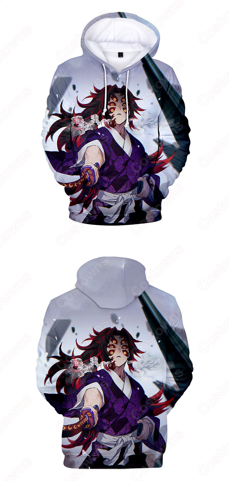 鬼滅の刃 グッズ パーカー フード付き カジュアル スウェット大人気 可愛い プルオーバー アニメ 3Dプリント 長袖 シンプル 暖かい 冬服 おしゃれ イベント衣装 男女兼用-13
