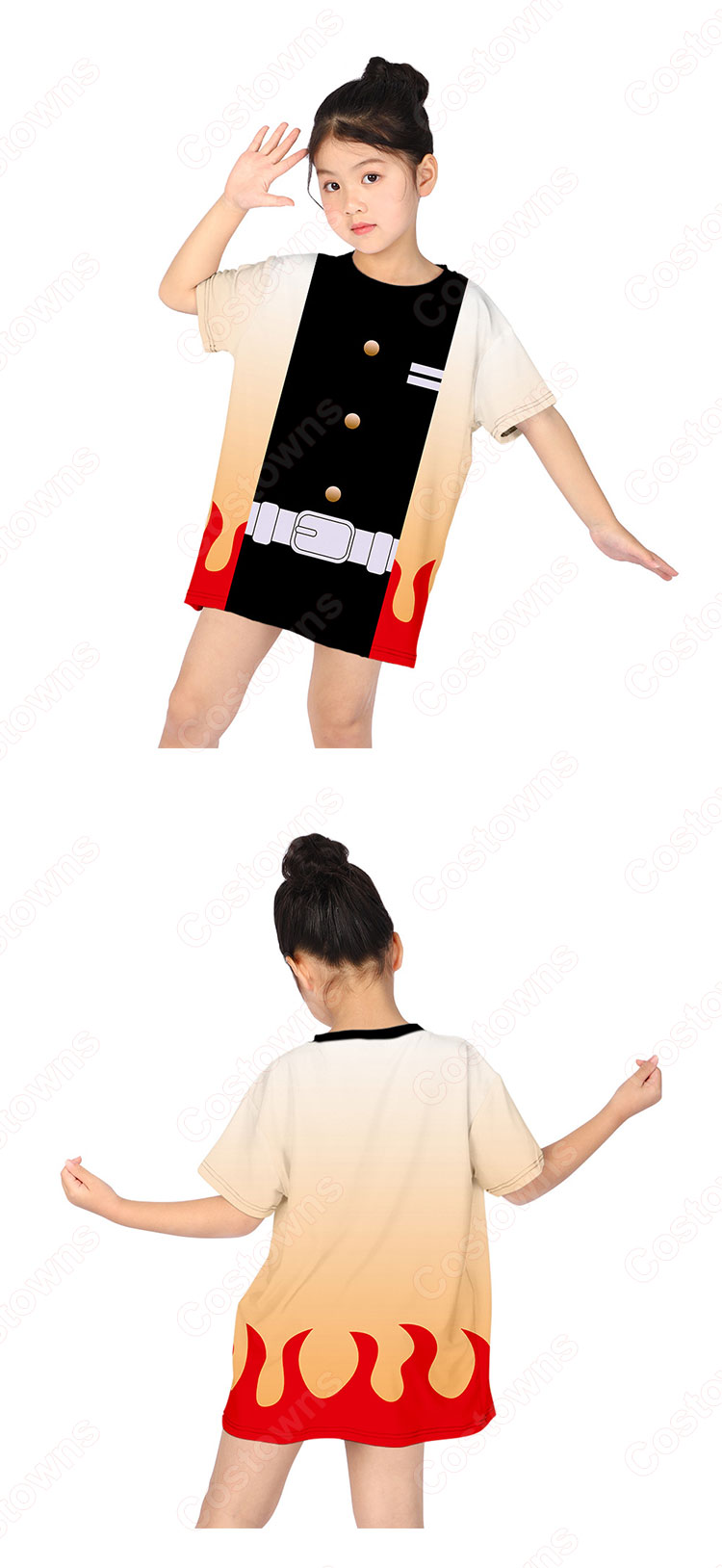 鬼滅の刃 子供服 夏用 半袖 Tシャツ キッズ かわいい 柔らかい 男の子 女の子 男女兼用 記念シャツ Tシャツ 誕生日 プレゼント 100-160cm-7