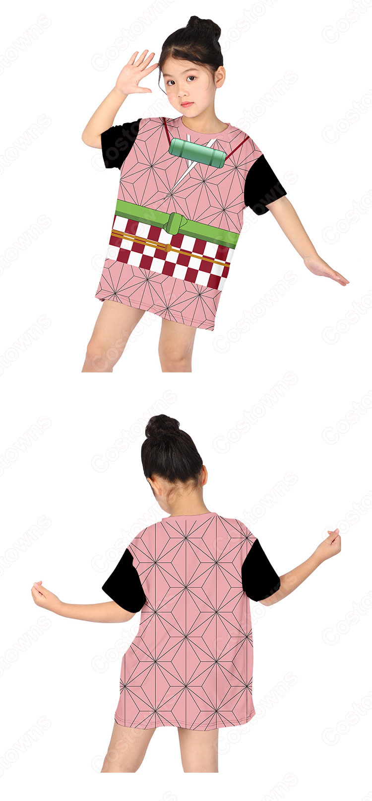 鬼滅の刃 子供服 夏用 半袖 Tシャツ キッズ かわいい 柔らかい 男の子 女の子 男女兼用 記念シャツ Tシャツ 誕生日 プレゼント 100-160cm-4