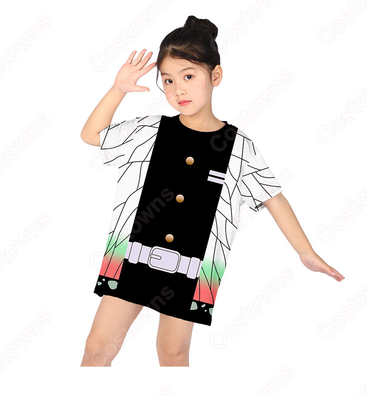 鬼滅の刃 子供服 夏用 半袖 Tシャツ キッズ かわいい 柔らかい 男の子 女の子 男女兼用 記念シャツ Tシャツ 誕生日 プレゼント 100-160cm-5