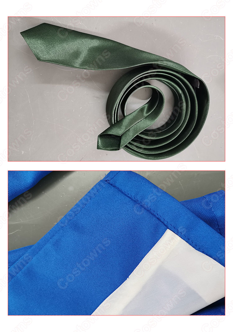 名探偵コナン 工藤新一(くどう しんいち) コスプレ衣装 帝丹高校 男子 高校制服 アニメ 名探偵 ユニセックス 青 コスチューム 衣装-4