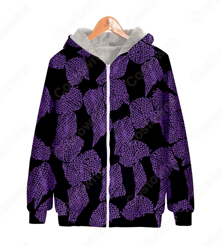 鬼滅の刃 ジップアップ パーカー フード付き スウェット カジュアル アニメ 3Dプリント 暖かい 長袖 記念シャツ 柔らかい パーカー ポケット付き 普段着 ユニセックス-5