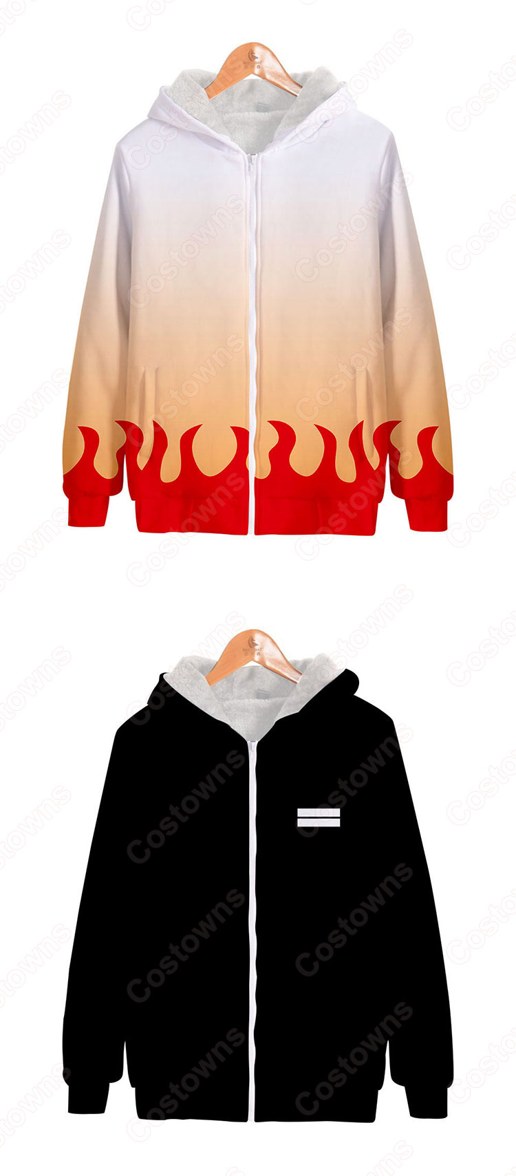 鬼滅の刃 ジップアップ パーカー フード付き スウェット カジュアル アニメ 3Dプリント 暖かい 長袖 記念シャツ 柔らかい パーカー ポケット付き 普段着 ユニセックス-10