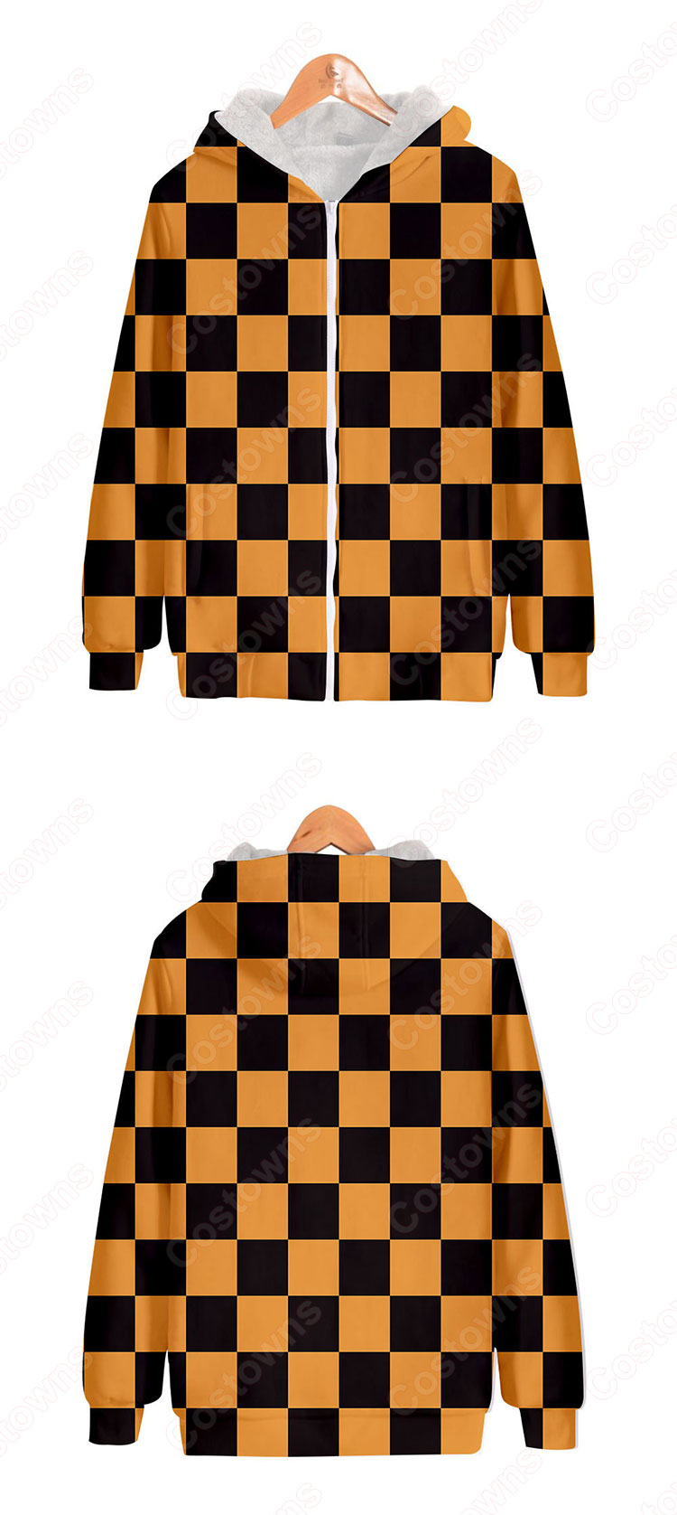 鬼滅の刃 ジップアップ パーカー フード付き スウェット カジュアル アニメ 3Dプリント 暖かい 長袖 記念シャツ 柔らかい パーカー ポケット付き 普段着 ユニセックス-4