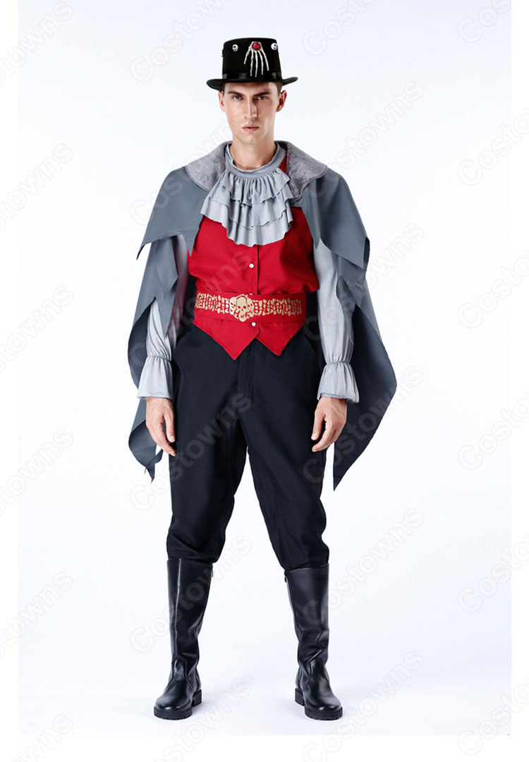 ハロウィン 吸血鬼 コスチューム マント 貴族 伯爵 仮装 男性用 大人用 コスプレ 衣装-3