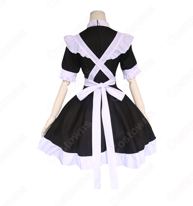 ロリータ メイド服 ゴスロリ かわいい コスプレ 衣装 フリル レディース ワンピース 変装 上品 素材 メイド喫茶店-2