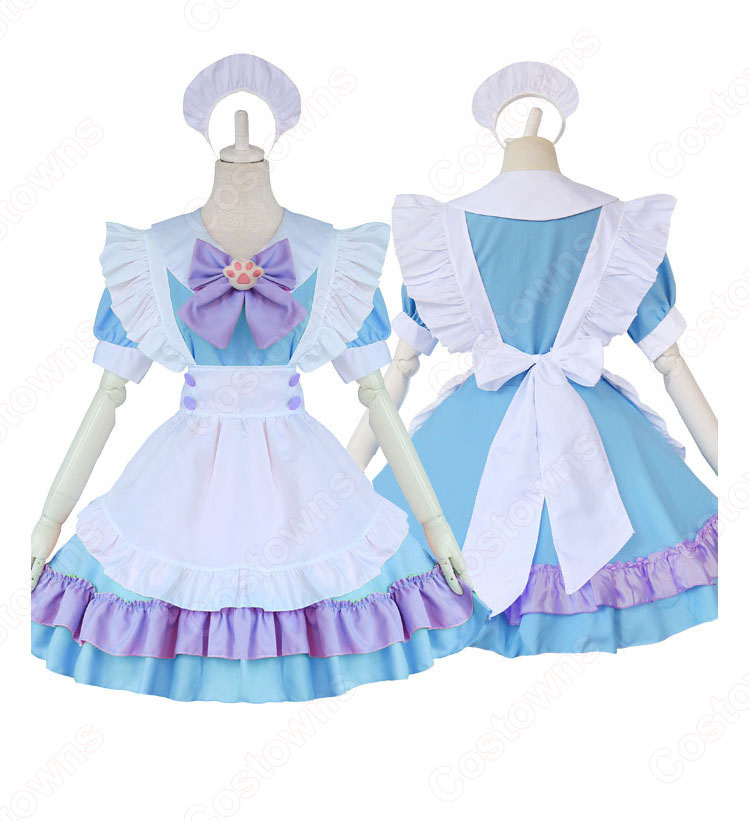 可愛い メイド服 ワンピース アニメ コスプレ 衣装 レディース コスチューム フリル ロリータ 王女服 萌え かわいい 仮装-3