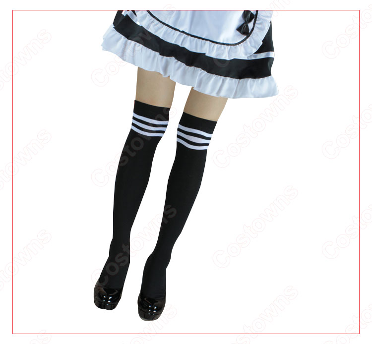 黒と白のメイド服 クラシック 白襟 半袖 格子柄 メイド コスプレ 黒と白のメイド服 クラシック 白襟 半袖 格子柄 メイド コスプレ