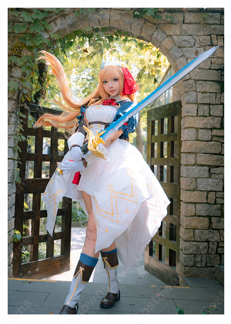 Amazon.co.jp: [France_Wan-cos]プリンセスコネクト ペコリーヌ コスプレ プリコネ ワンピース ぺこりーぬ ハロウィン  (女XL) (S, 女) : ホビー