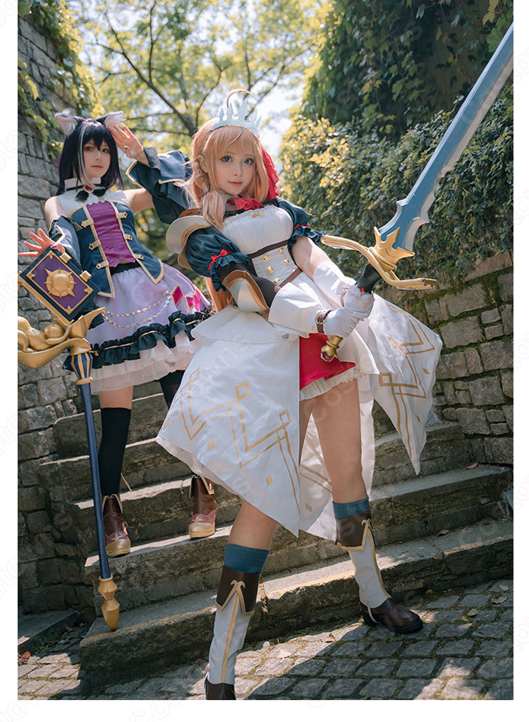 『プリンセスコネクト!Re:Dive』のペコリーヌ(ユースティアナ・フォン・アストライア)コスプレ衣装 アニメ イベント 変装 仮装 コスチューム-3